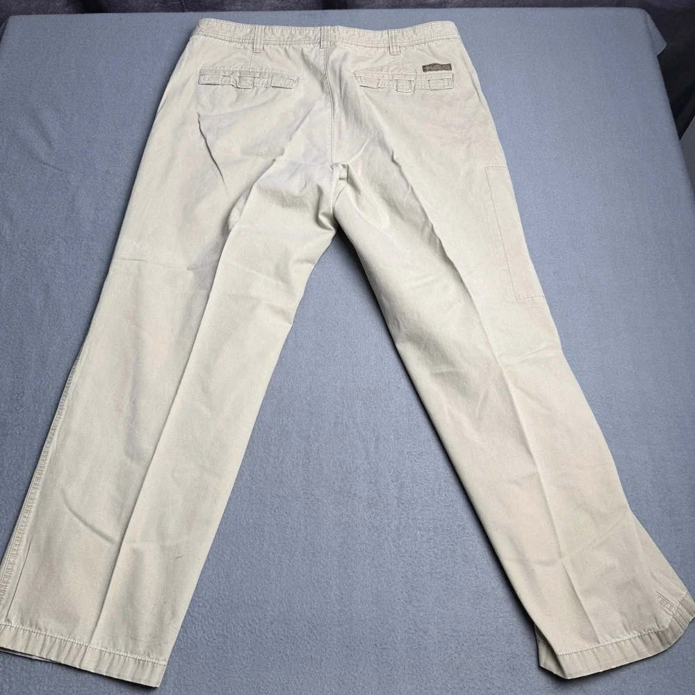 Columbia Mens Tan Khaki Cotton Canvas Cargo Utility Pants 40x32 AM 8255